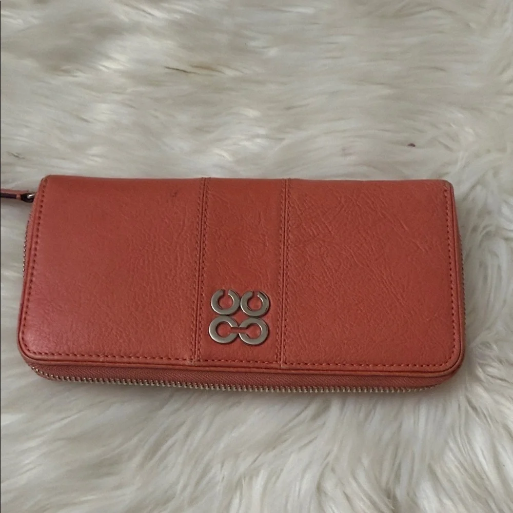 Coach Orange Leather Wallet